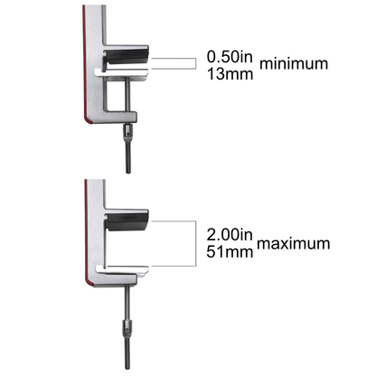 Deluxe Mill clamp dimensions